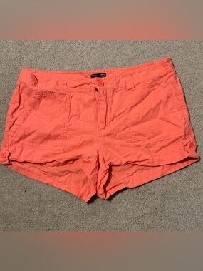 Gap Women’s Cotton/Linen Blend Shorts - Coral - Size 16